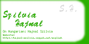 szilvia hajnal business card